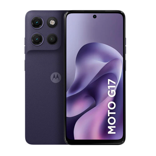 Smartphone Motorola Moto G17 4g - 128gb 12gb (4gb Ram + 8gb Ram Boost) Camera 50mp Sony Lytia 600, Tela Fhd+ 60hz, Bateria 5200 Mah