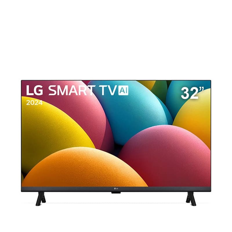 Smart TV 32" LG HD 32LR600B Processador α5 Ger6 AI Alexa integrado LG Channels webOS 23 compatível com Controle Smart Magic