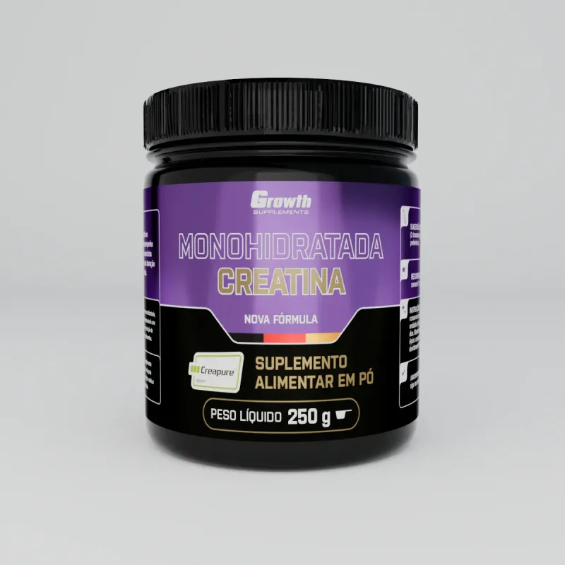 Creatina Creapure 250g Growth Supplements Sem Sabor Em Pó Suplemento Esportivo