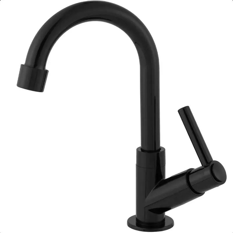 Torneira de Banheiro Preta de Bancada em ABS para Cuba Pia Lavatório Lavabo Black Matte - Aromatec