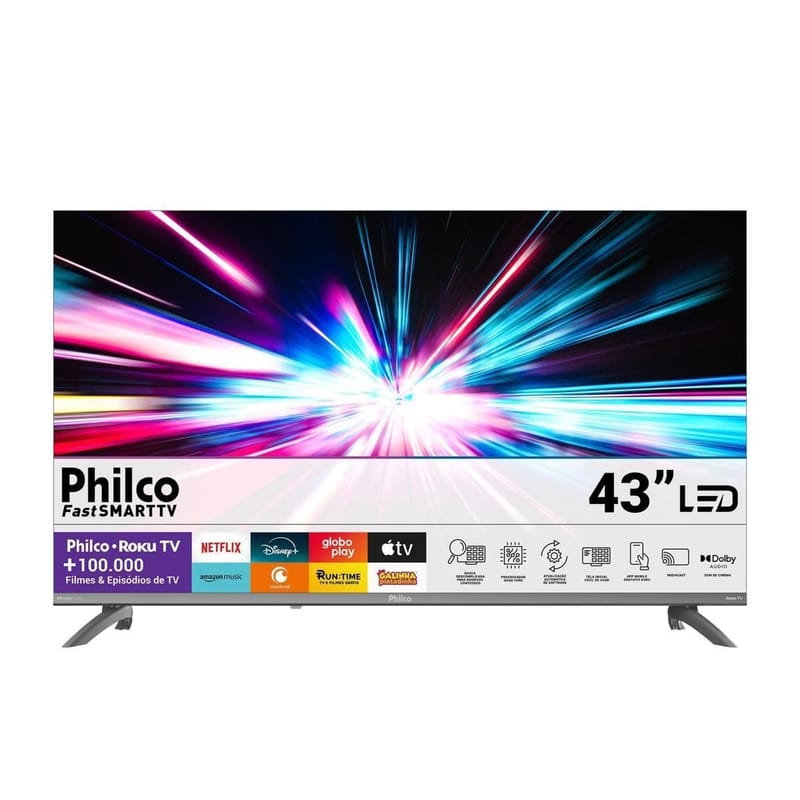 Smart Tv 43 Full Hd P43cra Roku Tv Hdr10 Dolby Philco