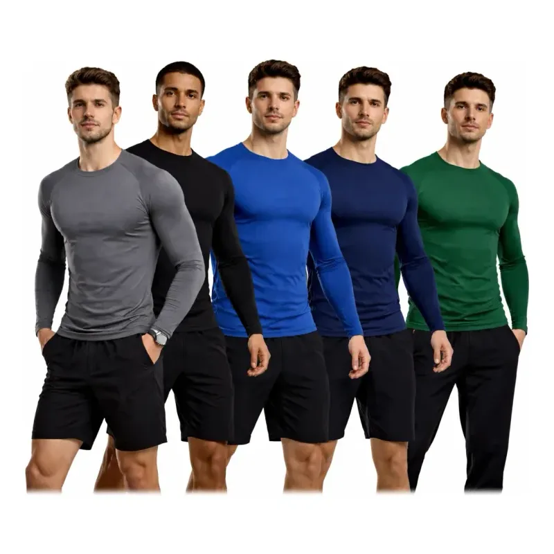 Kit 5 Camiseta Térmica Premium Segunda Pele Proteção Uv Dry