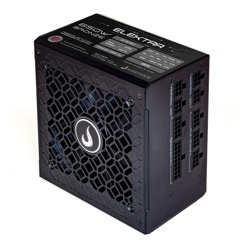 Fonte Gamer Rise Mode Elektra 650w Bronze Full Modular Pfc