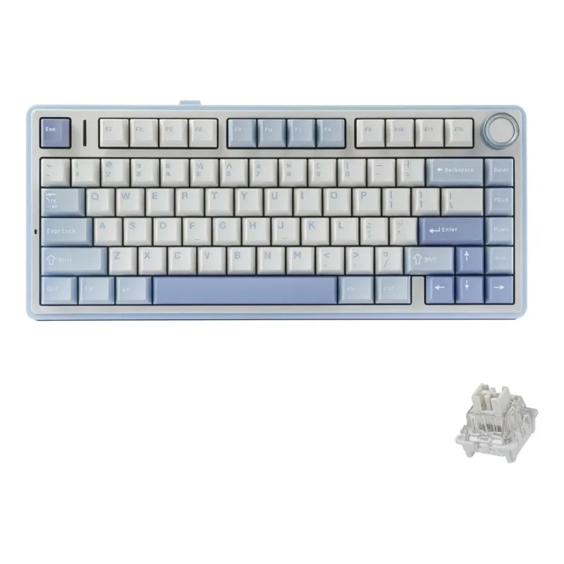 Teclado Aula F75 Sem Fio Mecânico Tri Mode Hot Swap