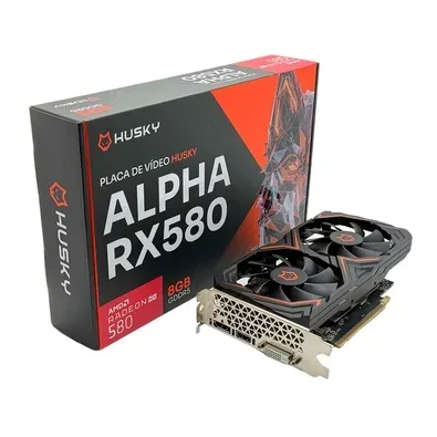 Placa De Vídeo Husky Alpha Amd Radeon Rx 580 8gb Gddr5