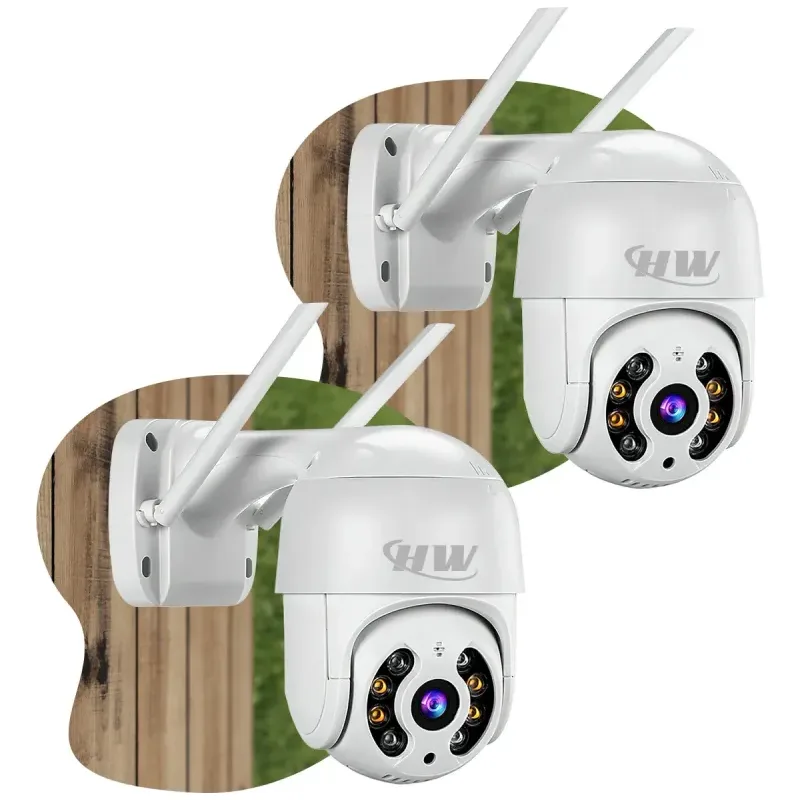 Kit 2 Câmera Segurança Ip Interna Externa Wifi Icsee Infravermelho Prova Dágua